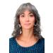 WIG ME UP - Ladies Wig Romantic Dark Grey Grey-Brown Mix curly tips medium length 45 cm MC008-44