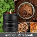 Scented Candles for Men - Amber & Patchouli Aromatherapy Candle | Perfect Gifts for Him | 7oz Black Jar - Buy Online on GoSupps.com