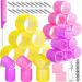Qinzave 41 pieces of curlers curls set large curly winder with 3 sizes 64mm 55mm 48mm hair roller for long medium for short volume curly winder self -adhering hair roller with comb and braid tools