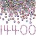 14400 Pcs Crystal Hotfix Rhinestone Large Quantity Glass Flatback Rhinestones Hot Fix Crystal Rhinestones Round Crystal Gems Glass Stones for Clothes Shoes DIY Crafts Supplies(Crystal AB SS10) Crystal AB SS10