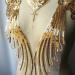 Gauze Sequins Feather Phoenix Tail Patch Set for DIY Wedding Gown & Bridal Dress - Ivory Gold White - Buy Online on GoSupps.com