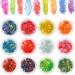 Giantree glitter for face body 12 colors hex face seed set face nails hair body glitter festival accessories glitter for music festival masquerade party makeup glitter (color b)