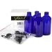 Vivaplex 8 oz Cobalt Blue Glass Bottles with Black Lotion Pumps - Large Empty Ideal for International Shipping - Buy Online on GoSupps.com