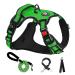 Nestroad dog harness Small dogs green anti-train cuddly chest harness for small dogs size S neck circumference 28 38cm breast scope 38 53cm reflex strip breast harness dog s neck 28-38cm breast 38-53cm green