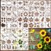 65-Pcs Animal Stencils for Painting - Reusable Deer, Bear, Dinosaur, Tree, Bee, Bird, Mountain, Fox Stencil Templates - Crafts Paint Stencils for Wood, Wall, Rock, Cards - Flower Design - Buy Online on GoSupps.com