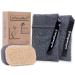 myhomebody sponge saver |Soap bags for the peeling- bathing and shower sponges for the body peeling |Double pack + 2 pieces of sponge shoner Black Rectangle