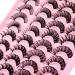 20 Pairs Russian Strip Lashes Natural Wispy False Eyelashes Fluffy D Curl Lashes Faux Mink Lashes Look like Extensions 4 Styles Mixed Multipack 1-4 Styles 15mm-19mm