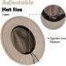 Lisianthus Women's Wool Wide Brim Fedora Hat with Belt Buckle - Oatmeal - Buy Online on GoSupps.com