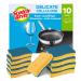 Scotch -Brite Delicate non -scratching natural fiber cleaning sponge 10 pieces - high -suction sponge ideal for everyday cleaning tasks Cellulose blue - scratch -free