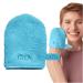Cleansing Makeup Removal Glove Reusable Washable Mitt Eco Friendly Makeup Eraser Towel Microfiber Glove Face and Eye Make-Up Remover Just with Water Cleansing Cloth (Blue)