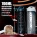 ACUNA Protein Shaker - 700ml (Pack Of 2) | Protein Powder Shaker Bottle With Mixer Ball For Smooth Shake Leakproof Secure Flip Cap Gym Shaker For Protein Shakes Ideal Workout Partner (Black-Grey) - Buy Online on GoSupps.com