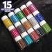 Leobro 15 Colors Holographic Glitter Powder Set - 150g Fine Glitter for Epoxy Resin Nail Art & Decoration | 10PCs Spoon Included - Buy Online on GoSupps.com