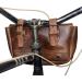 Hide & Drink Durable Leather Reflective Bike Pannier - Bourbon Brown - Buy Online on GoSupps.com