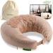 Backlaxx acupressure neck horns with flip function and buckwheat filling - acupressure pillow nude pillows against headaches and tension in the neck - acupressure neck pillow aircraft car pastel ros