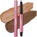 CUTEBEY 2Pcs Eyeshadow Stick  Creme to Powder Eye Shadow Stick Waterproof & Long Lasting & No Greasy  Thrive Eyeshadow Stick Upgraded with Soft Brush and Rose Gold Tube Taffy 2PCS