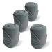 Bandages for the horse made of fleece with Velcro fastener - fleece bandages horse in 4 -Set with practical storage bag (Mini Shetland Pony (Mini Shetty) gray) Mini Shetland Pony (Mini Shetty) Gray