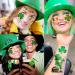JOEHAPY 229+ PCS St. Patrick's Day Tattoo Stickers - 28 Sheets Green Shamrock Temporary Tattoos for Kids, Men, Women - Irish Party Favor Supply - Buy Online on GoSupps.com