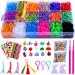 YITOHOP Loom Bands, Rubber Bands Bracelet Making Kit-Including 6000+ Loom Bands,200 S-Clips,15 Charms,100 Beads, and More DIY Arts Crafts Tools for 5+ Year Old Girls Boys Birthday Gift