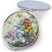 Mother of Pearl Folding Makeup Mirror with Magnifying Butterfly Flowers Design - Buy Online on GoSupps.com