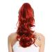 WIG ME UP - MKB-30-V-137 hairpiece braid ponytail long wavy slightly curly red fire red 45 cm