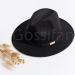 Gossifan Men's Wide Brim Panama Fedora Hat with Classic Belt - Black, Size 7 1/8-7 1/4 - Buy Online on GoSupps.com