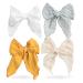 California Tot Big Girl's Mixed Bow Clips Set of 4 (Golden Straw Set of 4)