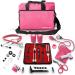 ASA Techmed Nurse Starter Kit - Stethoscope Blood Pressure Monitor Tuning Forks and More - 18 Pieces Total (Pink)