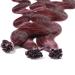 hair2heart Extensions Real Hair Bondings Wavy - 25 strands 1g 40cm 55/66 light brown intense violet-mahogany