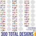 Custom Body Art Airbrush Nail Stencils - Design Series Set 1 - 260 Unique Designs - Buy Online on GoSupps.com