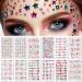 12 Sheet Self-Adhesive Rhinestone Gems for Crafting | DIY Nail Face & Body Makeup - Assorted Shapes Crystal Stickers - Buy Online on GoSupps.com