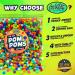 1800 Small Pom Poms Balls Craft Supplies - Assorted Colored Fuzzy Mini 1cm Pom Poms - Buy Online on GoSupps.com