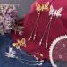 PAGOW 4pcs Elegant Tassel Butterfly Hairpin Alligator Clip | Antique Side Clip for Women, Perfect for Wedding or Party Hair Adornment - Silver+Gold - Buy Online on GoSupps.com