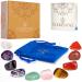 Elementao Chakra Crystals & Healing Stones - 10 Real Crystals and Gemstones with Velvet Storage Bag, Use for Reiki, Spiritual Decor, Wiccan Decor, Meditation Accessories, Relaxing Gifts for Women 10 Piece Chakra Set
