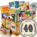 Eastern Products Supply 40 Birthday + 40 Birthday Gifts + Ost Specialties Gift Ostbox incl. Edler GDR gift packaging with sticker - 40