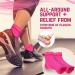 Physix Gear Plantar Fasciitis Support Compression Ankle Socks - Toeless Arch Sleeve for Achilles & Heel Spurs - XXL - Pink - Buy Online on GoSupps.com