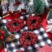 24 Pieces Christmas Buffalo Plaid Hair Scrunchies - Black Red Xmas Hair Bands for Girls & Women - Buy Online on GoSupps.com