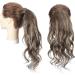 18" SEGO Ponytail Extension Human Hair 100% Real Remy Curly Wavy #4/27 Medium Brown&Dark Blonde Wrap Around One Piece Clip in Hairpieces for Women Body Wave (90g) - Buy Online on GoSupps.com
