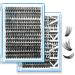 KevKev Lash Clusters 3D Fluffy Cluster Lashes 320Pcs DIY Lash Extensions 30+40+50D 8-16 Mixed Eyelash Clusters Individual Lashes Cluster Thin Band & Soft (Fluffy 30+40+50D C-8-16mix) C-8-16mix(Fluffy) 30D+40D+50D