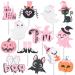 Halloween Witch Theme Party Decoration Happy Halloween Glitter Cupcake Toppers for Kids Birthday Party Trick-or-Treat Favor Supplies SET of 24