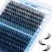 GEMERRY Cluster Lashes 240PCS Individual 0.07mm C Curl 30D+40D 15-20mm Mix Lash Ribbons Wide Stem Natural Look Eyelash Volume at Home Extensions(30D+40D-C-0.07-15-20mm) 15-20 mix 30D+40D-0.07C