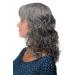 WIG ME UP Ladies Romantic Dark Grey Curly Wig Medium Length 45 cm | Grey-Brown Mix Perfect for Elegance & Style - Buy Online on GoSupps.com