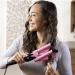 3 Barrel Curling Iron Wand - Triple Barrel Hair Waver for Soft Beach Waves - Dual Voltage, Adjustable Temperature - Pink - Buy Online on GoSupps.com