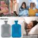 Buy Durable 1.8L Rubber Heat Bottles - 2 & 3 Pack Perfect for Kids & Adults - Hot Water Bottle without Cover (Grey/Blue) - Buy Online on GoSupps.com