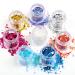 Nal glitter sequin chunky glitter for face nail make-up glitter cosmetics shiny sequin for festival masquerade halloween party decoration (8 jar 8 colors)
