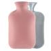 samply Hot Water Bottle with Soft Cover 2L Hot Water Bag for Neck and Shoulder Pain Relief Hot and Cold Therapies Hand Feet Warmer Pink Light Pink