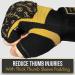MoneyFyte Quick Gel Boxing Wraps - Knuckle and Wrist Protection for Boxing, Kickboxing, MMA - Black/Gold - S/M - Buy Online on GoSupps.com