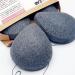Bio-Konjac Face Sponge Set with Activated Carbon | 4 Drop-Shaped Natural Cleansing Sponges - Eco-Friendly Skincare - Buy Online on GoSupps.com
