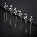 Bridal Hair Pins - 6PCS Silver Wedding Hair Accessories  Fanvoes Vintage Rhinestone Crystal Leaves Hair Pieces Headpiece Jewelry Hair Down for Mother of Bride Brides Bridesmaid Women Flower Girls