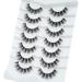 3D Clear Band Soft Faux Mink Cat Eye False Eyelashes - 7 Pairs Natural Wispy Reusable | Happy Heartbeat (No.202) - Buy Online on GoSupps.com