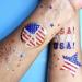 Fourth of July Variety Set - 25 Premium Waterproof Metallic Temporary Flash Tattoos for Labor Day, Memorial Day, Independence Day, USA - Blue/Red/Gold Party Favors - Buy Online on GoSupps.com